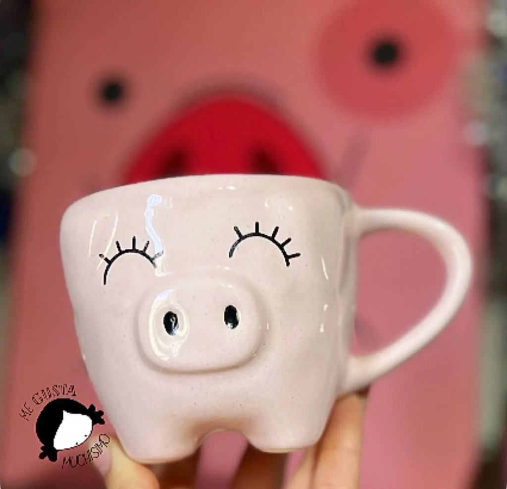 [MGM-122] Taza 3D Cerdito rosa con patas