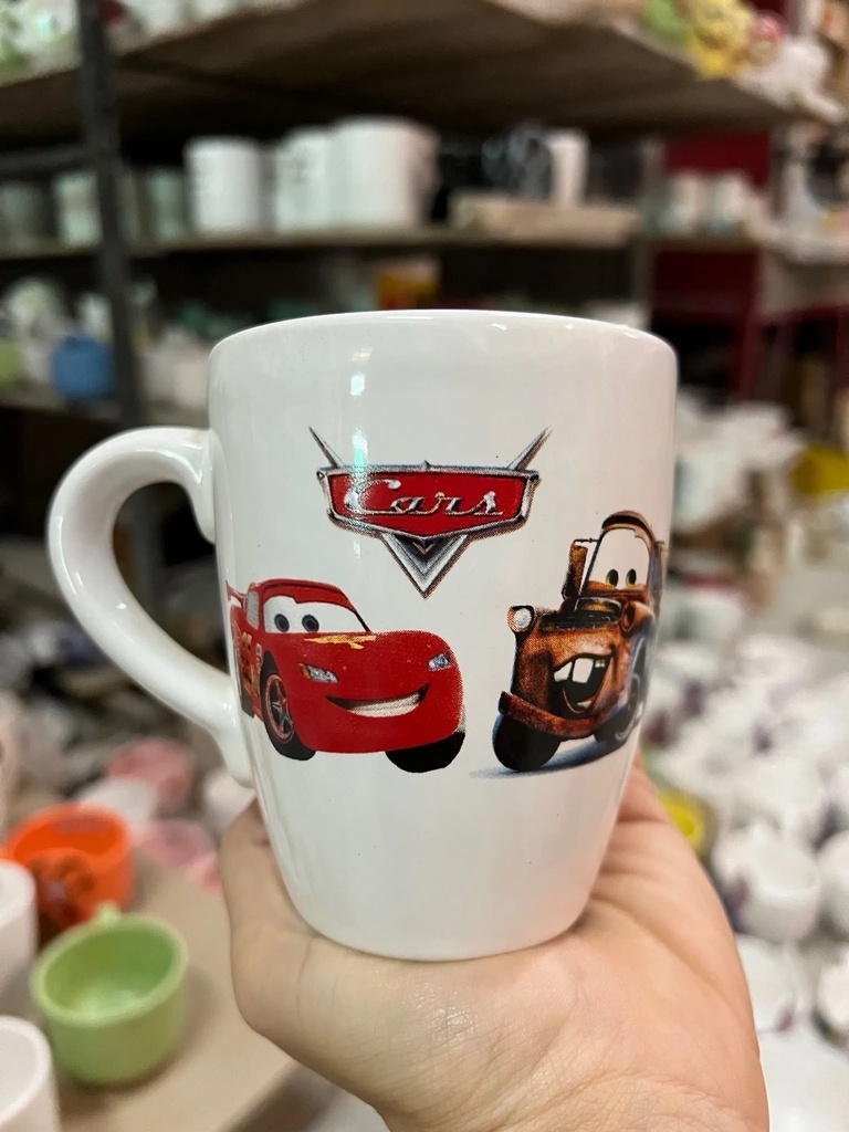 [MGM-161] Taza Bombé Rayo McQueen y Mate - Cars Disney Pixar