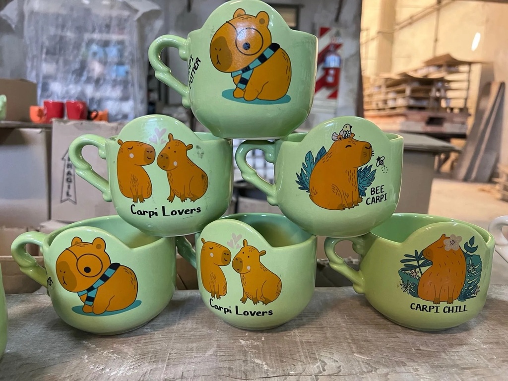 [MGM-023] Taza Capibara verde - Diseños variados