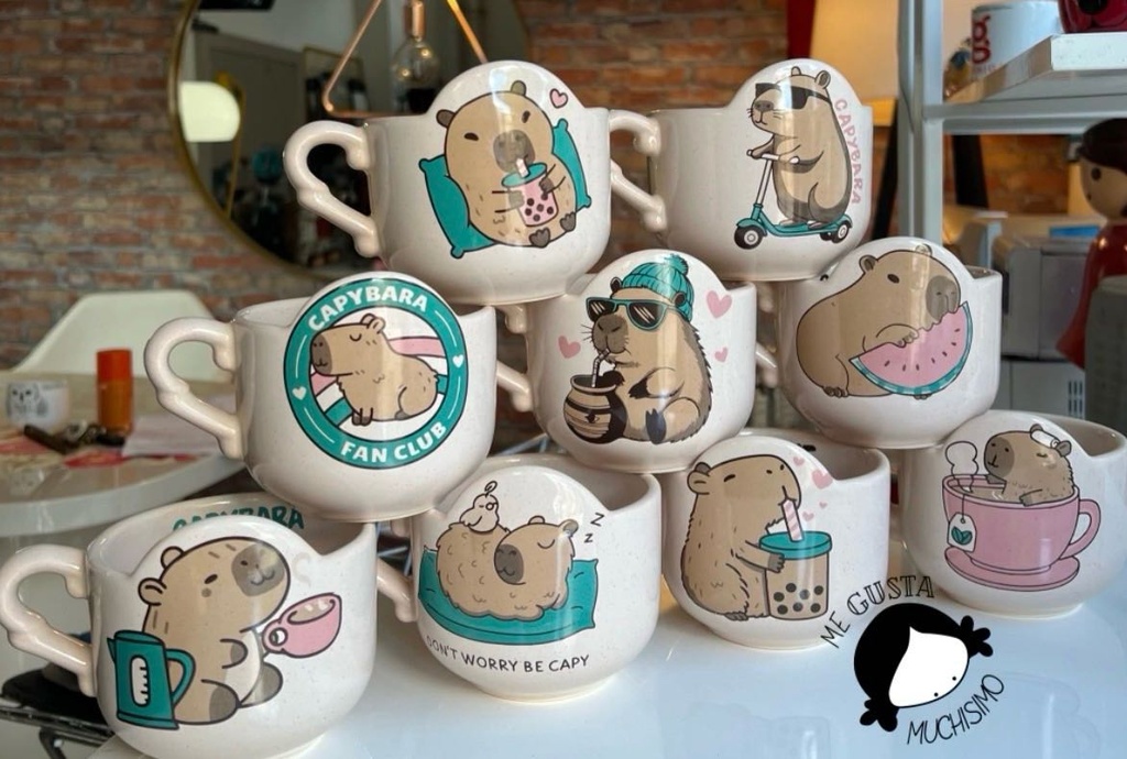 [MGM-032] Taza Capibara beige - Diseños variados