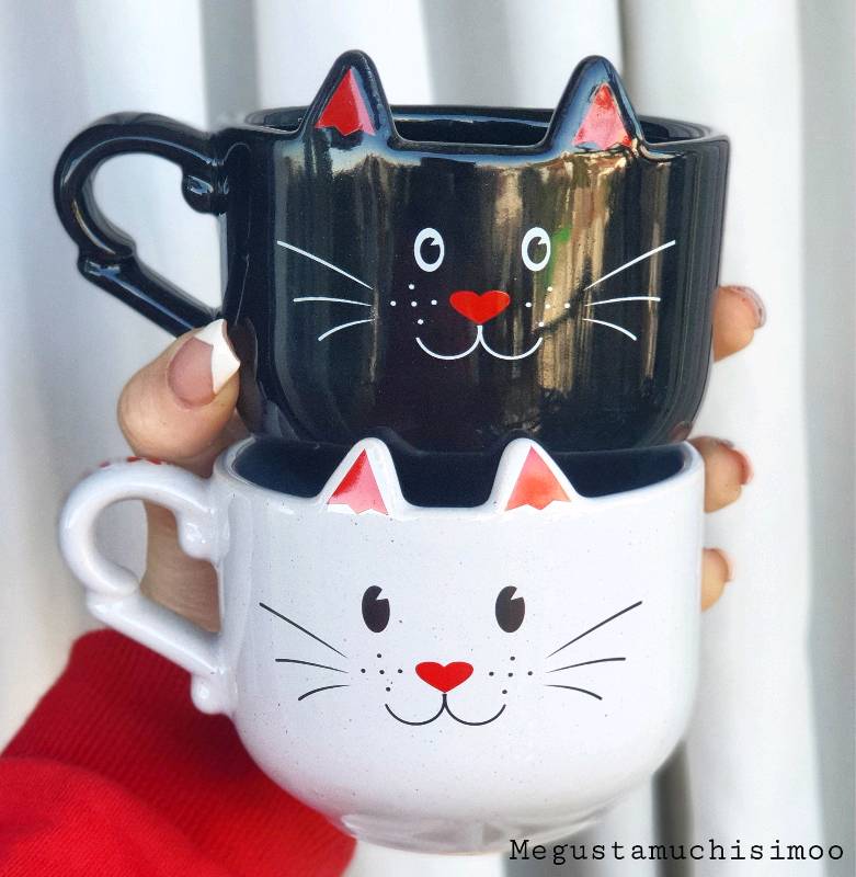 Taza Gatito blanco o negro